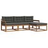 vidaXL Set vanjskih sofa 4 kom. Prirodna i antracit