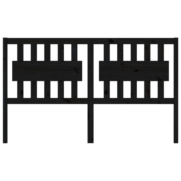 vidaXL Uzglavlje za krevet crno 155,5 x 4 x 100 cm od masivne borovine