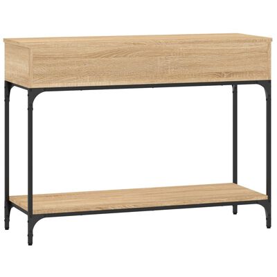 vidaXL Konzolni stol boja hrasta 100 x 34,5 x 75 cm konstruirano drvo