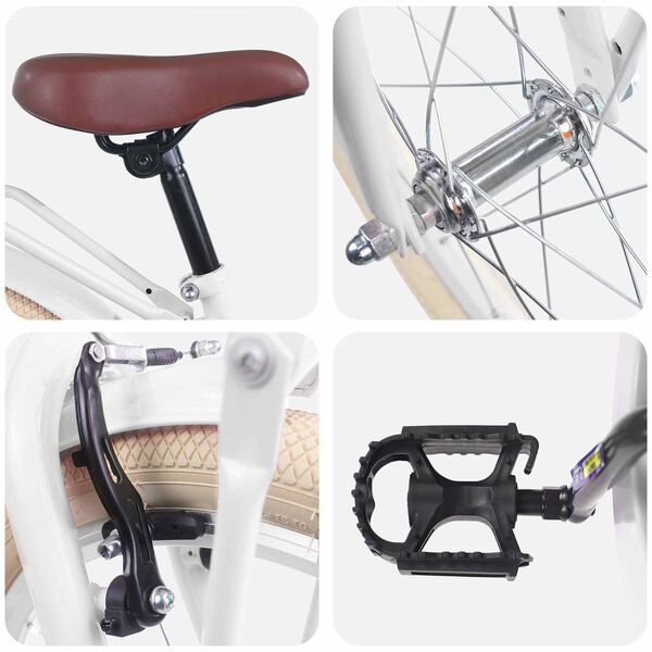 vidaXL Dječji Bicikl 20 Inča za djecu od 6 do 11 godina Bijelo