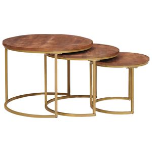 vidaXL Stolovi za kavu na sklapanje 3 kom. Medeno smeđa