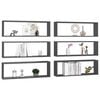 vidaXL Kockaste zidne police 6 kom sive 80x15x26,5cm konstruirano drvo