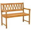 vidaXL Vanjska klupa Prirodna 110 x 55,5 x 90 cm Čvrsto drvo akacije