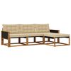 vidaXL Set vanjskih sofa 4 kom. Prirodna i bež