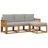 vidaXL Set vanjskih sofa 4 kom. Prirodna i svjetlosiva Poliester