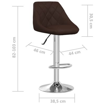 vidaXL Barski stolci od umjetne kože 2 kom smeđi