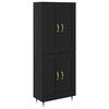 vidaXL Highboard Crni hrast 69,5 x 34 x 90 cm Konstruirano drvo