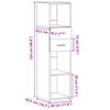 vidaXL Visoka komoda siva boja hrasta 30x42,5x124 cm konstruirano drvo