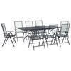 vidaXL Vrtni set za objed 9 pcs Antracit 212 x 90 x 76 cm