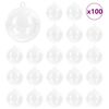 vidaXL Set Božićnih Ukrasnih Kuglica 100 kom. *Transparent*an &Oslash; 8 cm
