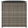 vidaXL Kutija za jastučiće s pohranom Siva 50 x 50 x 50 cm poliratan
