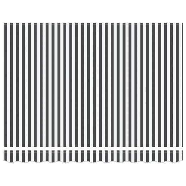 vidaXL Skrovita tenda Antracit i bijelo 350 x 250 cm Poliester i metal