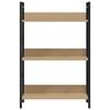vidaXL Police za knjige s 3 razine boja hrasta 60x27,6x90,5 cm drvene