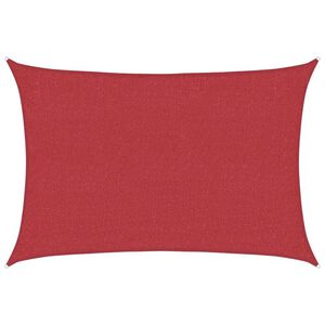 vidaXL Jedro za za&scaron;titu od sunca 160 g/m&sup2; crveno 2 x 2,5 m HDPE