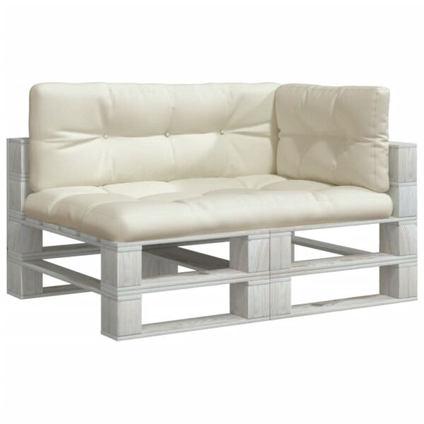 vidaXL Jastuci za palete 3 kom krem od tkanine