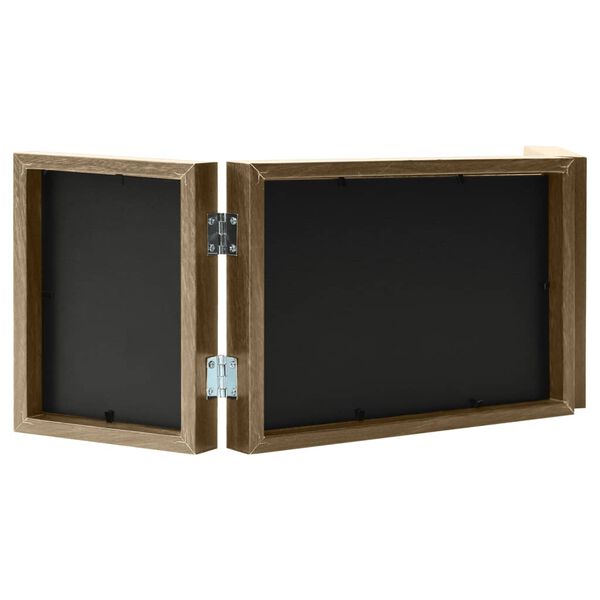 vidaXL Trodijelni okvir za fotografije smeđi 28x18 cm + 2 x (13x18 cm)