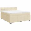 vidaXL Krevet s oprugama i madracem krem 200 x 200 cm od tkanine
