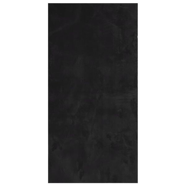 vidaXL Tepih HUARTE kratkih vlakana mekani i perivi crni 100x200 cm