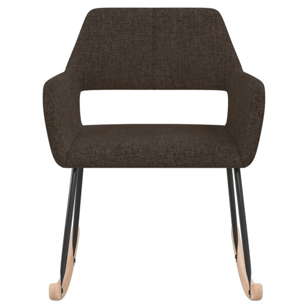 vidaXL Stolica za ljuljanje od tkanine tamnosmeđa