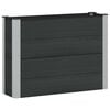 vidaXL Povi&scaron;ena vrtna gredica Crna 100 x 30 x 72 cm alu.