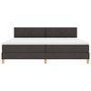 vidaXL LED Box Spring Krevet Tamno smeđa 200 x 200 cm tkanina