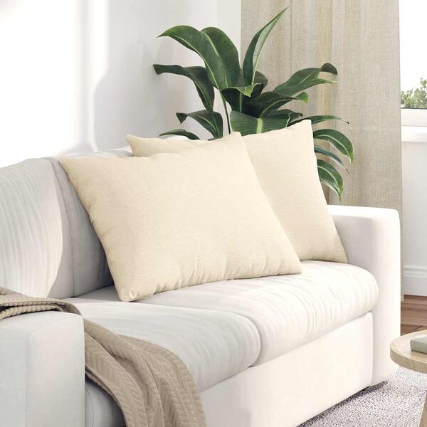 vidaXL Jastučići za sofu 2 pcs Krema 70 x 50 cm Kordura tekstil