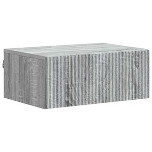 vidaXL Noćni ormarić za montažu na zid Siva sonoma 49 x 34,5 x 20 cm