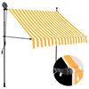 vidaXL Tenda na ručno uvlačenje LED 200 cm bijelo-narančasta