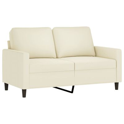 vidaXL 2-dijelni set sofa s jastucima krem baršunasti
