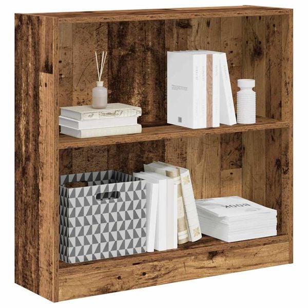 vidaXL Regal za knjige boja starog drva 80x24x76 cm konstruirano drvo