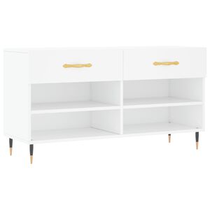 vidaXL Klupa za cipele bijela 102 x 35 x 55 cm od konstruiranog drva