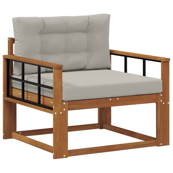 vidaXL Srednja sofa za van Čvrsto drvo akacije Prirodna