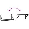 vidaXL Police na zidu s policom 2 pcs Crni hrast 60 x 25 x 25,5 cm