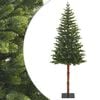 vidaXL Umjetno božićno drvce s nogom 180 cm PVC i metal Zelena