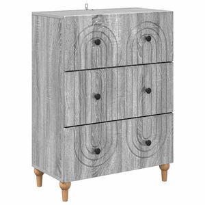 vidaXL Ormar s ladicama Siva sonoma 66 x 34,5 x 90 cm