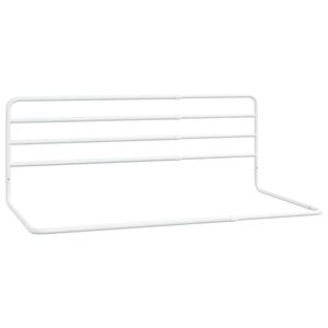 vidaXL Sigurnosna ograda za krevetić bijela (76-137) x 55 cm željezna