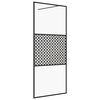 vidaXL Pregrada za tu&scaron;iranje s prozirnim staklom ESG 100 x 195 cm crna