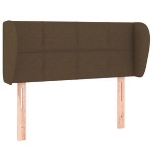 vidaXL Uzglavlje s u&scaron;ima tamnosmeđe 83x23x78/88 cm od tkanine