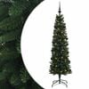 vidaXL Umjetno usko božićno drvce s kuglicom 120 cm 150 LED lampica
