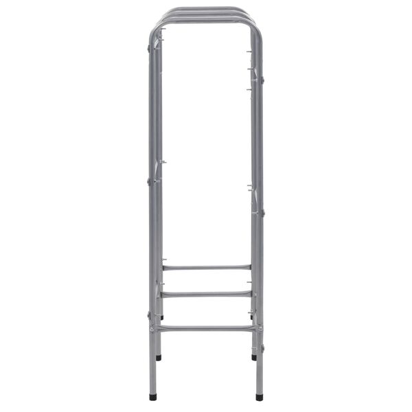 vidaXL Police za pohranu za 6 sanduka srebrne 96 x 33 x 116 cm čelične