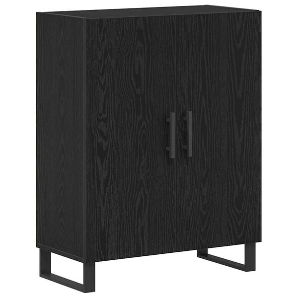 vidaXL Highboard Crni hrast 69,5 x 34 x 180 cm Konstruirano drvo
