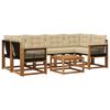 vidaXL Set vanjskih sofa 7 kom. Prirodna i bež