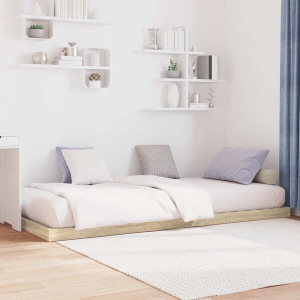 vidaXL Krevet s daskama Sonoma 75 x 190 cm Konstruirano drvo