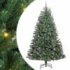 vidaXL Umjetno božićno drvce s nogom Zelena 240 cm PVC i metal