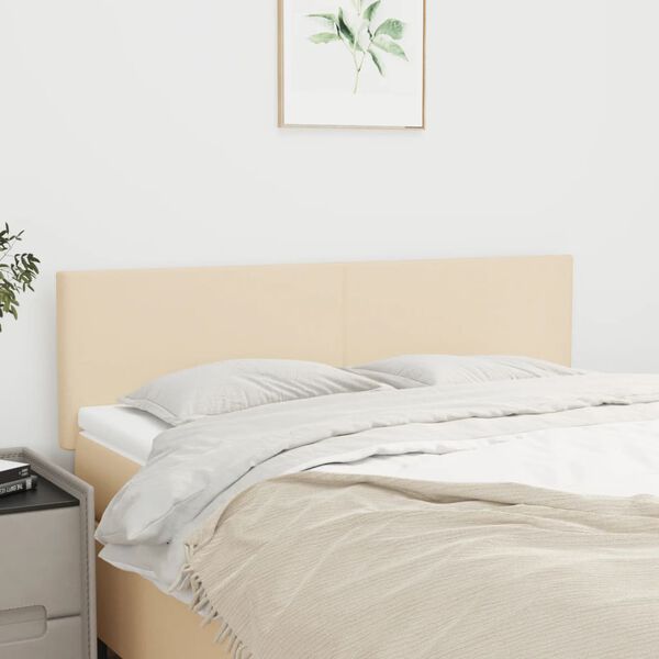 vidaXL Uzglavlja krem 144x5x78/88 cm od tkanine