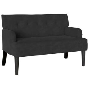 vidaXL Chesterfield klupa Crna 112 x 65,5 x 75 cm Bar&scaron;un