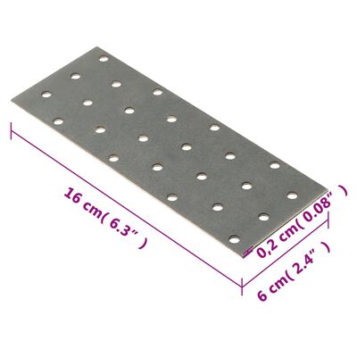 vidaXL Perforirane ploče 40 kom 2 mm 160 x 60 mm od pocinčanog čelika