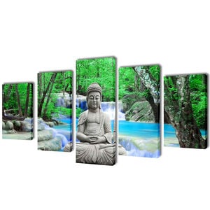 vidaXL Zidne Slike na Platnu s Printom Buddha 200 x 100 cm