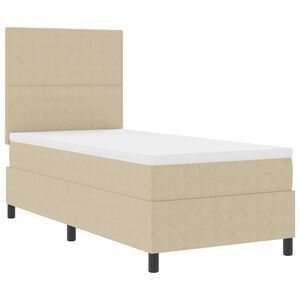 vidaXL Krevet s opruga kutije Svijetlo siva i bijela. 80 x 200 cm