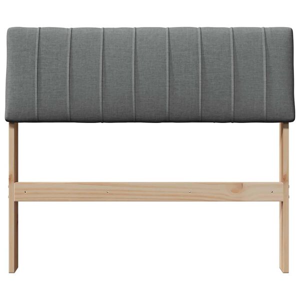 vidaXL Tapecirani uzglavlje Tamno siva 90 cm Čvrsto borovo drvo